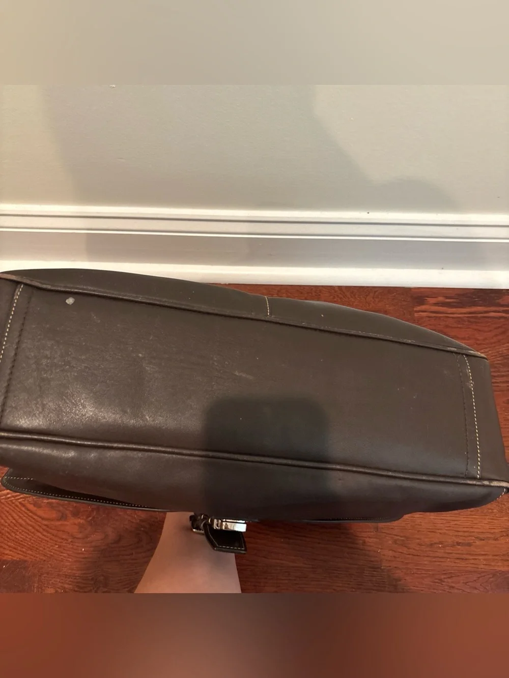 Coach Beekman Brown Leather Briefcase Messenger Bag - authentic - NO STRAP